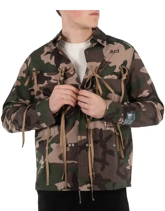 Camo Modular Pocket Button Down Shirt