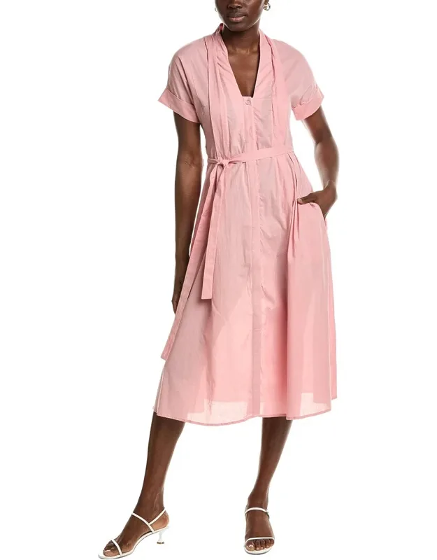Pleated Shirtdress