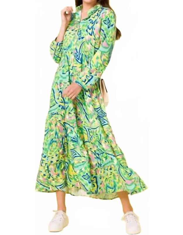Sea Of Swirls Maxi Dress