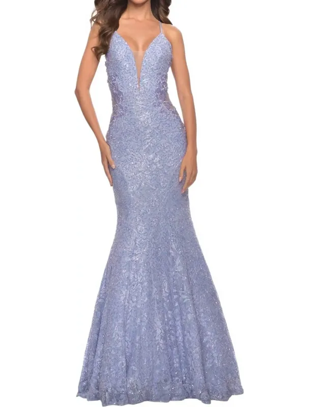 Mermaid Beaded Lace Prom Dress