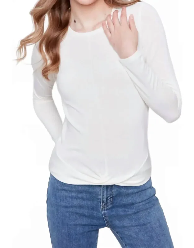Front Twist Crew Top