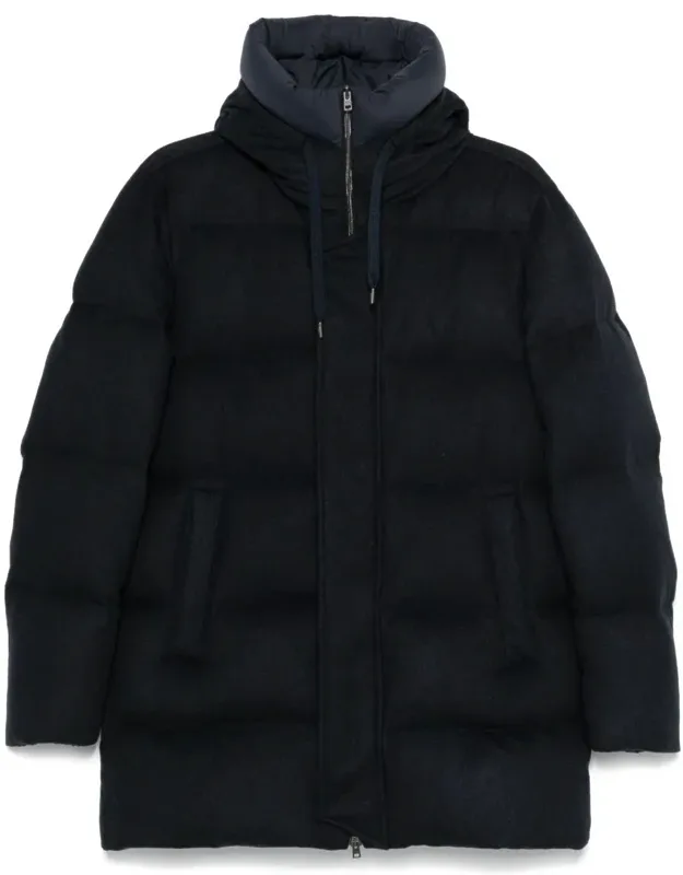 Herno Coat Padded Quilted Design Waterproof Matte Finish