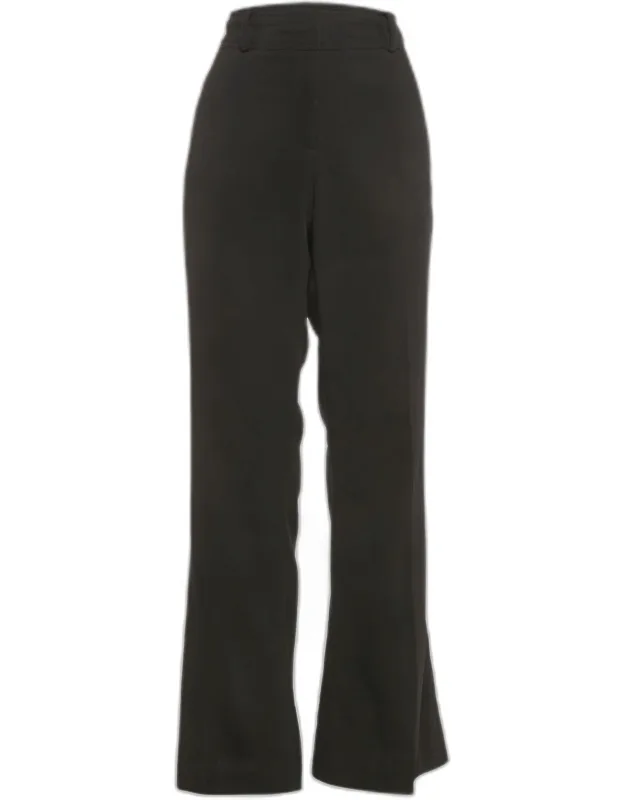 Wool Crepe Flared Trousers