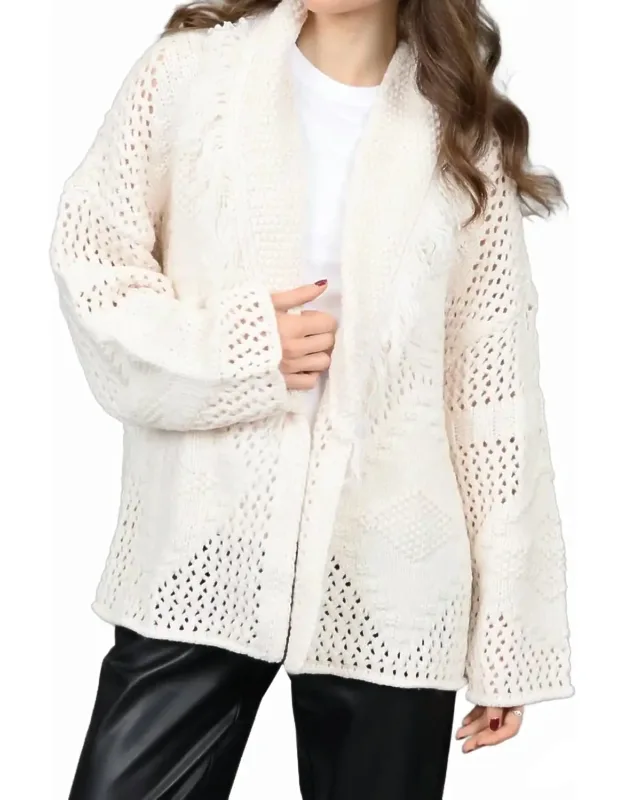 Long Sleeve Shawl Neck Cardigan
