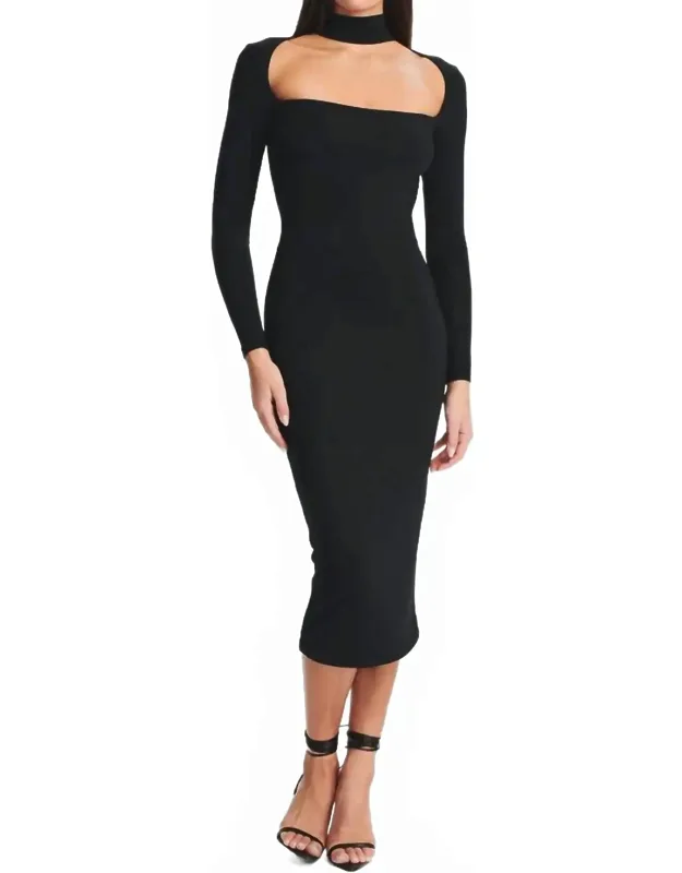 Cut Out Back Midi Dress