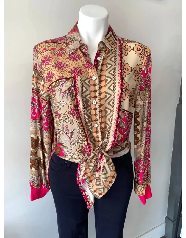 Mixed Print Blouse