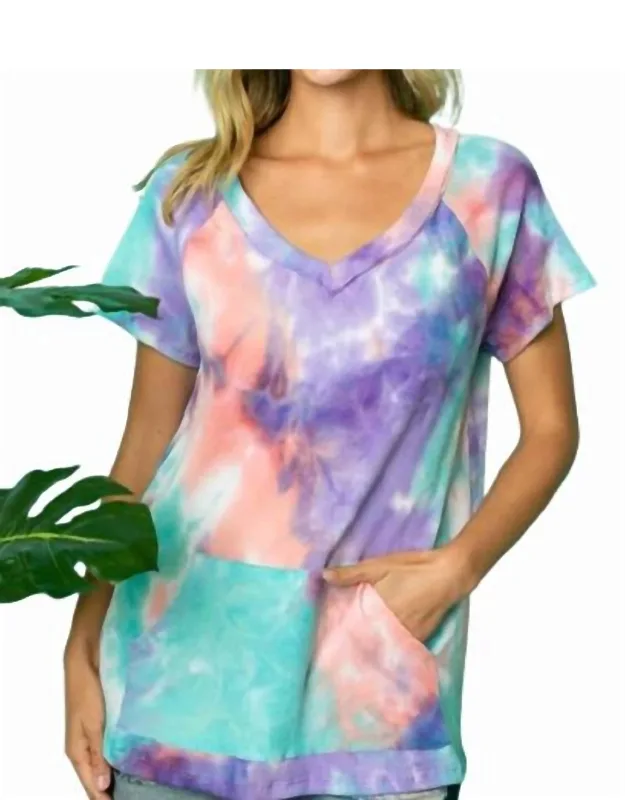 Tie Dye Waffle Top
