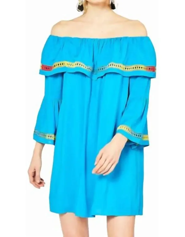 Off The Shoulder Bell Sleeve Dress