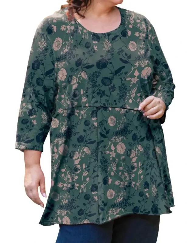 Flower Heartwood 3/4 Sleeve Tunic