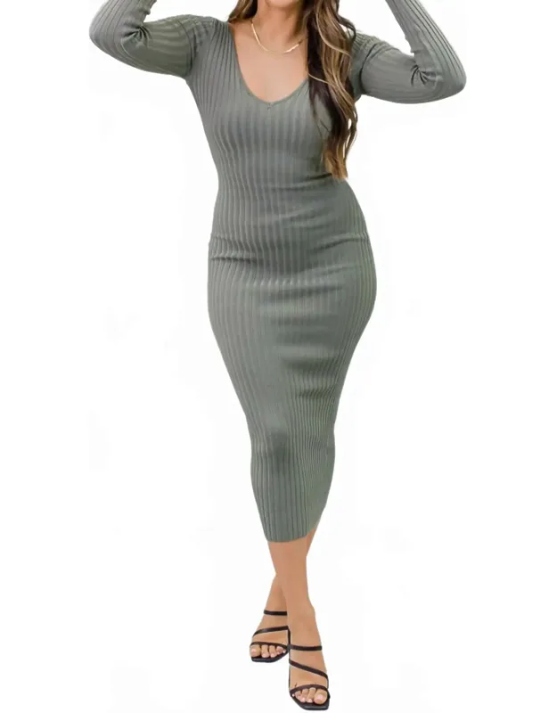 Ribbed Allure Dress