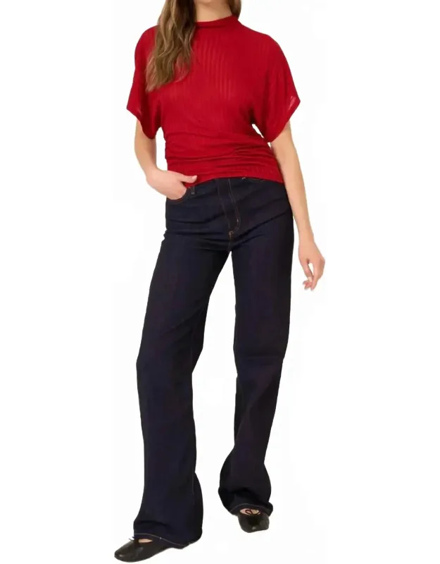 Holly Funnel Neck Dolman Top