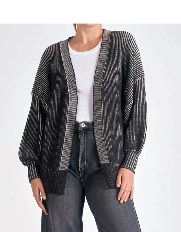 Ribbed Ombre Sweater Cardigan