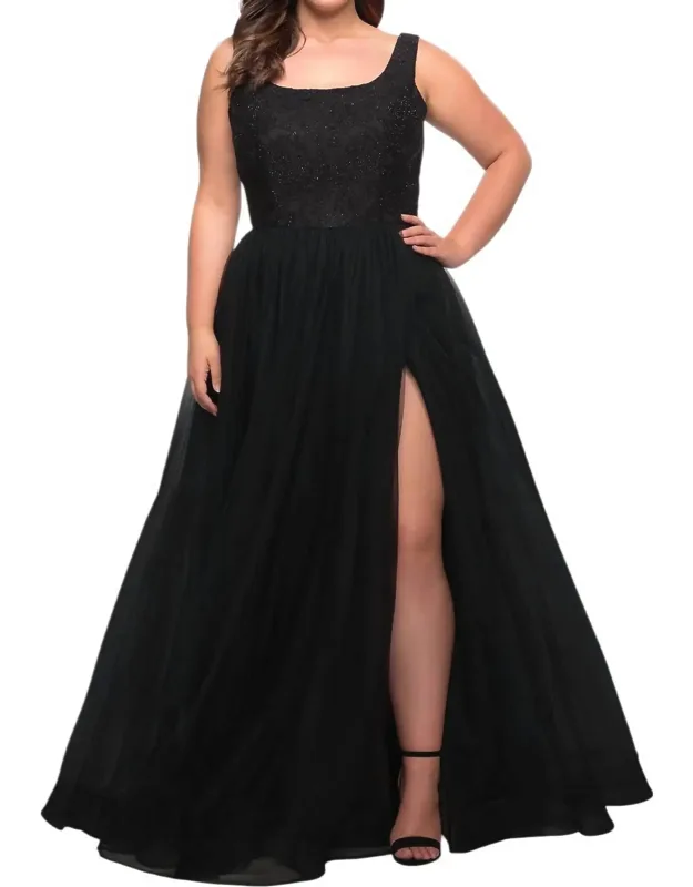 A-line Tulle Prom Dress