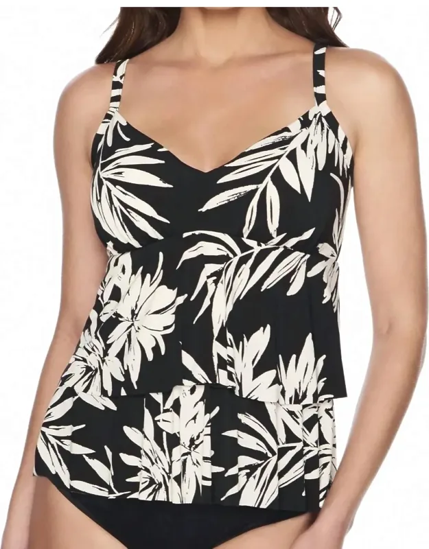 Ruffle Tiered Tankini Top
