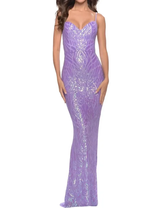 Sequin V-neck Prom Dress
