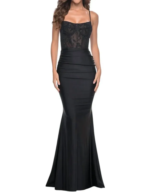 Bustier Style Boning Stylish Prom Dress