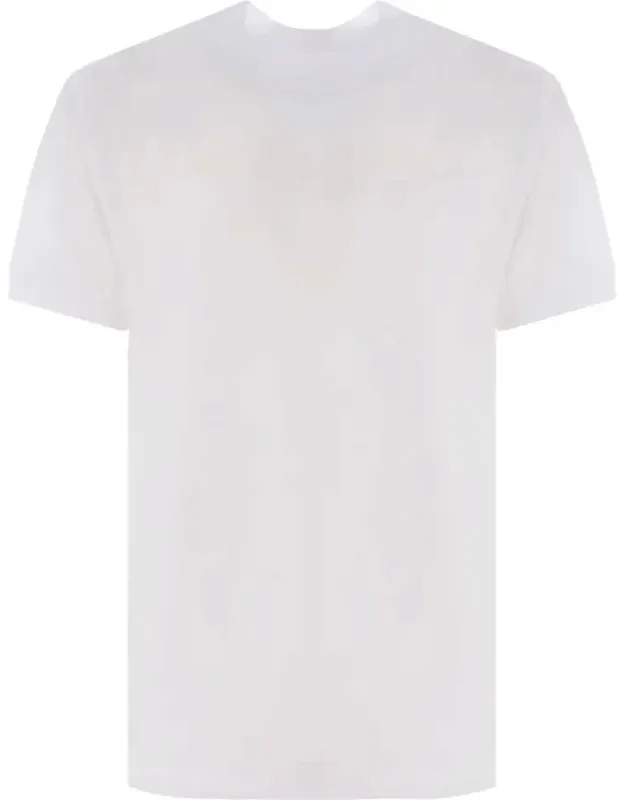T-shirt With Ribbed Crew Neck And Short Sleeves