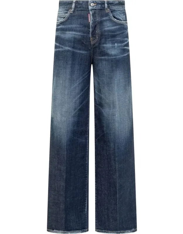Traveller Jeans With Button Closure And Five Pockets