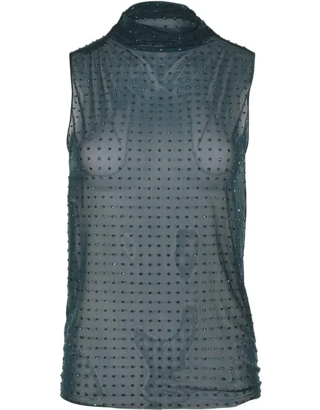 Sweater "laruns" With Rhinestones And Soft Neck