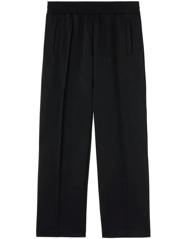 Trousers With Elasticated Waist And Front Welt Pockets
