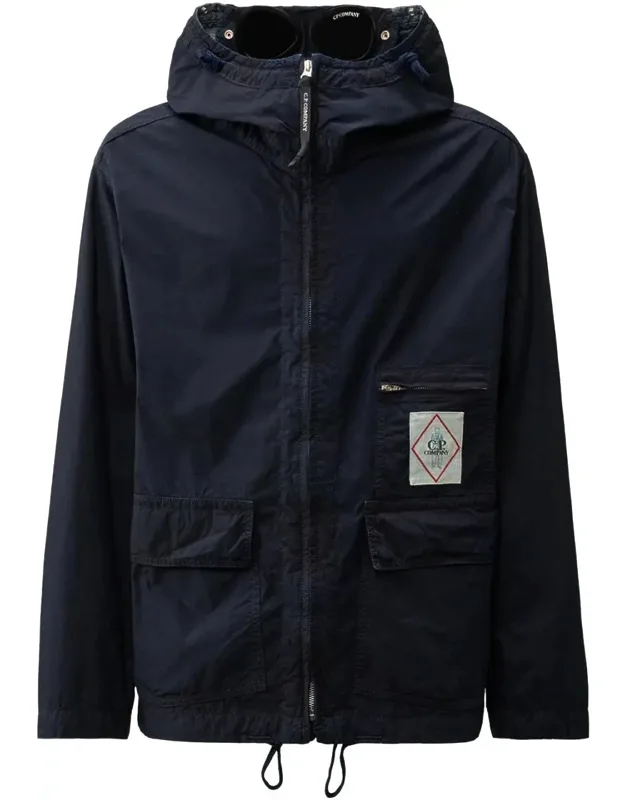 Jacket With Adjustable Hood And Flap Pockets