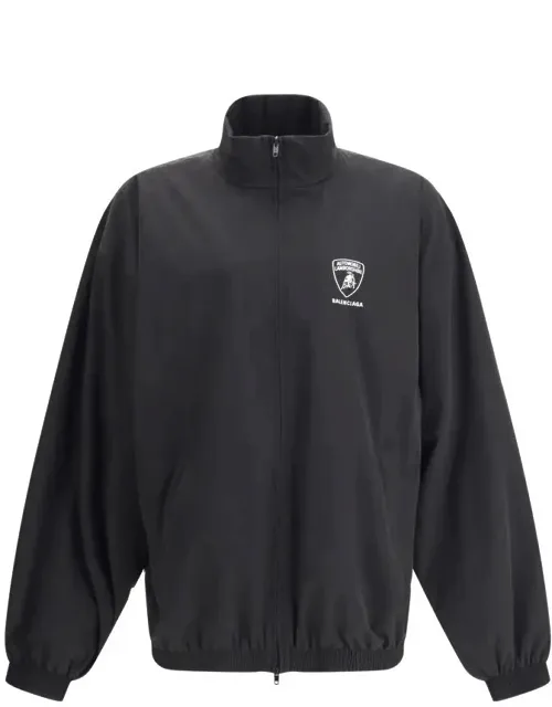 Jacket With High Collar And Double-slider Front Zipper Closure