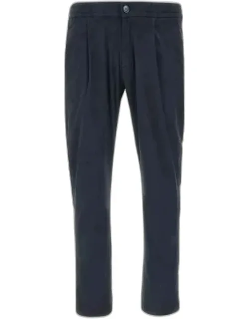 Herno Trousers With Concealed Fly And Elasticated Waistband