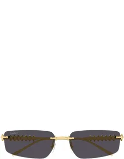 Clash De Cartier Ct0544s-002 - Grey Lens, Metal Frame