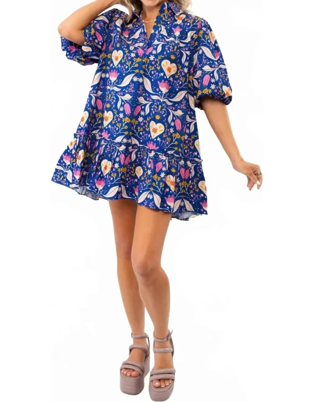 Puff Sleeve Mini Dress