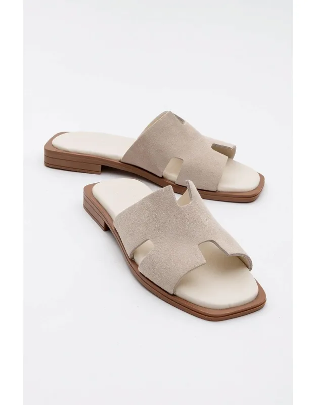 Jez Leather Slide Sandals