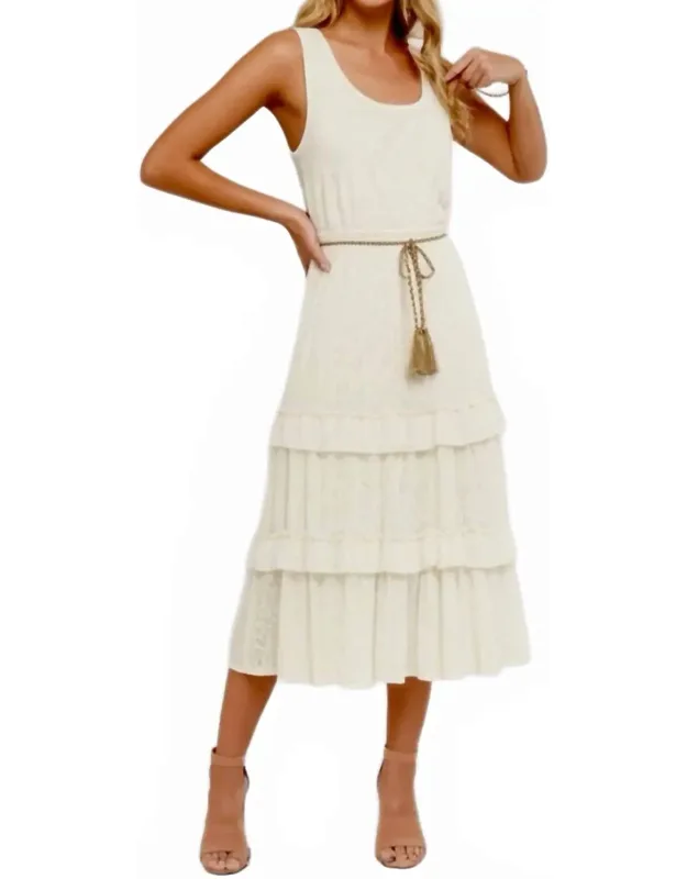 Lace Boho Daydream Sleeveless Midi Dress