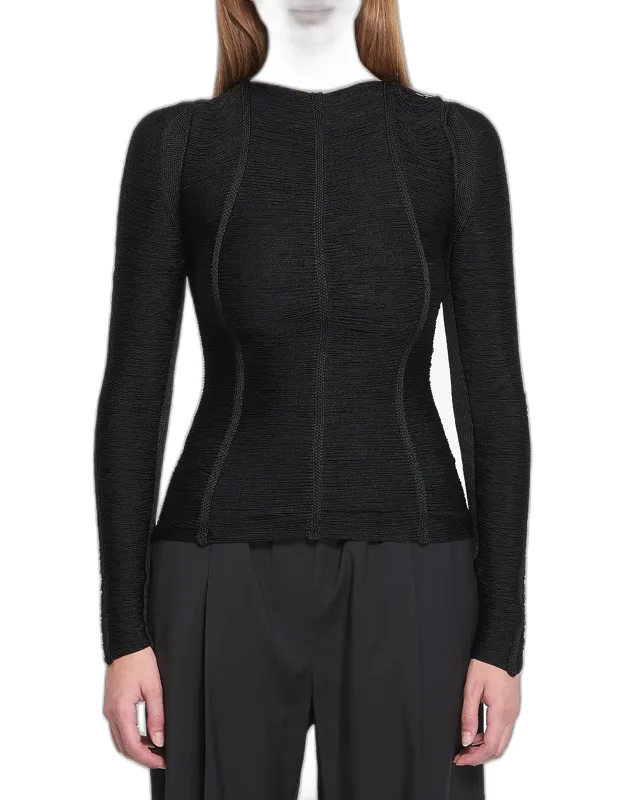 Sweater With Viscose And Long Sleeves