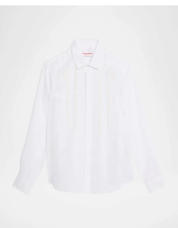 Giles Linen Applique Tailored-fit Sport Shirt