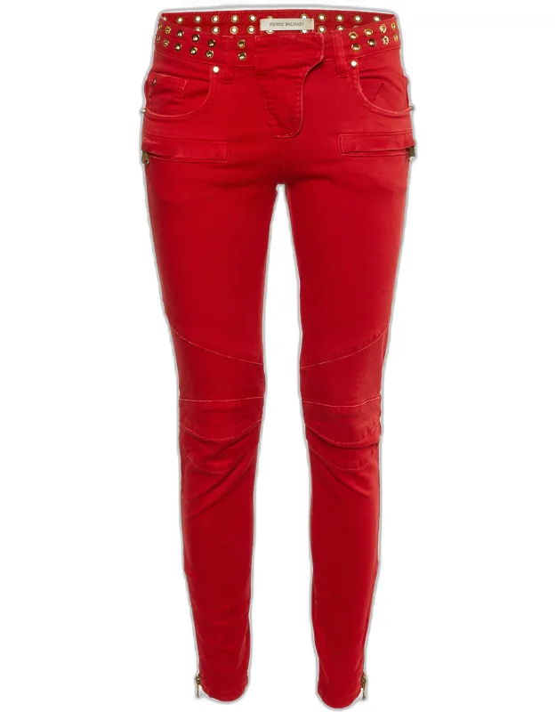 Denim Studded Slim Fit Jeans