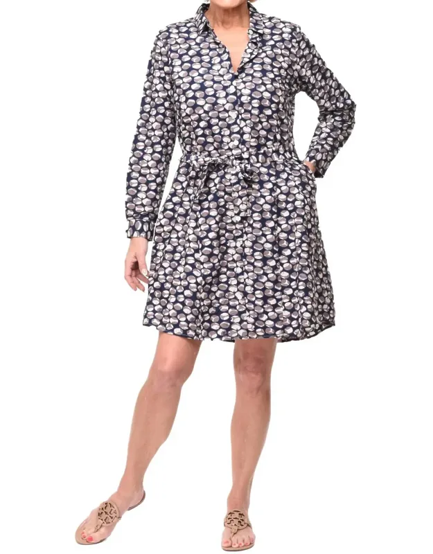 Shira Dress - Mini Shirt Dress With Long Sleeves And Side Seam Pockets