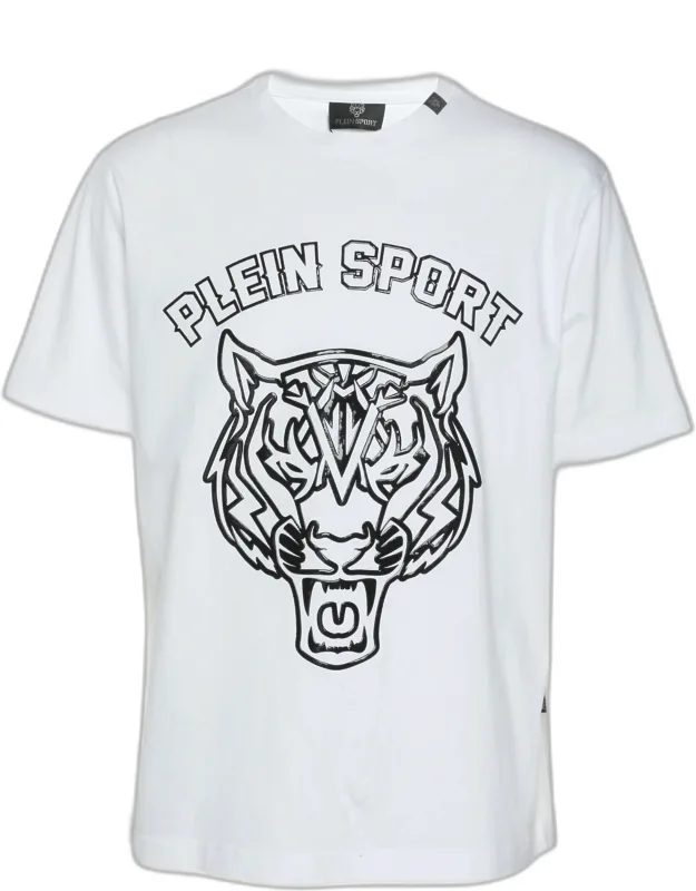 Plein Sport Jersey Tiger Print T-shirt With Striking Design And Relaxed Fit