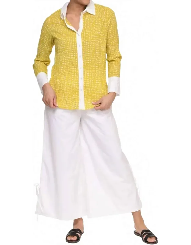 Gretchen Button Down Blouse - Versatile Stylish Pattern