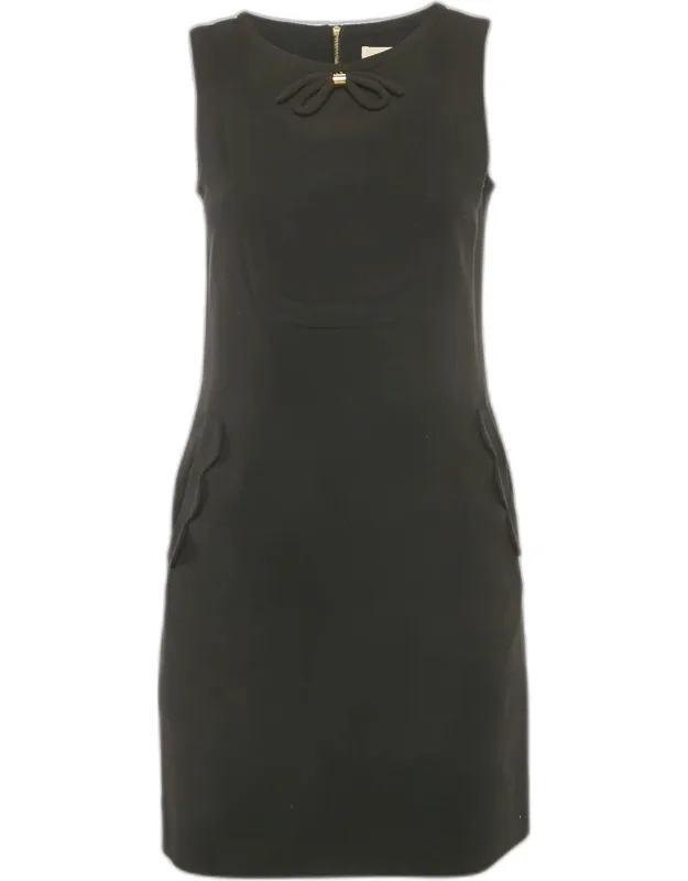 Crepe Bow Detail Mini Dress