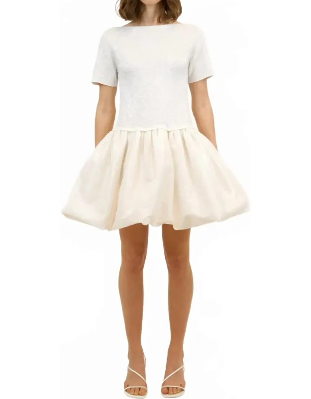 Kenz Knit Ruffle Mini Dress