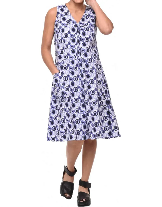 Poppie Dress In Poppers With V-neck And Pockets