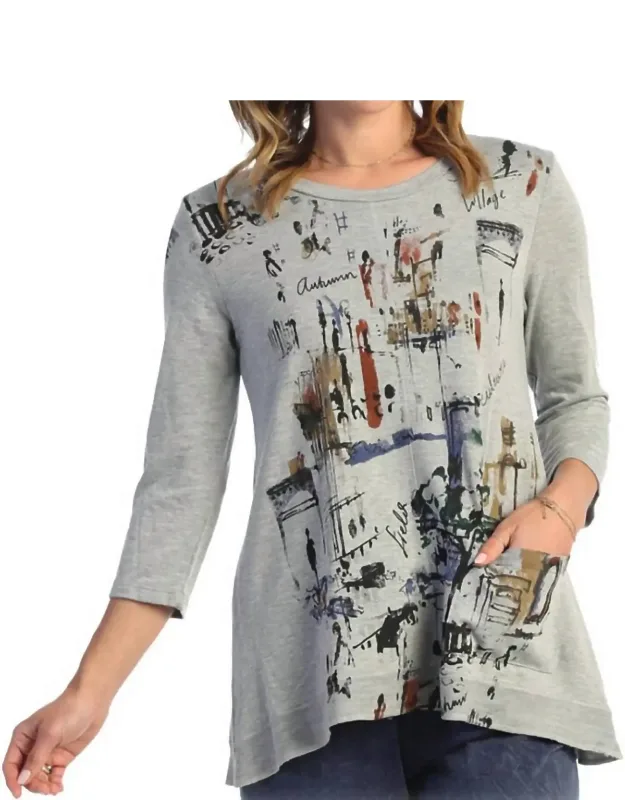 Paseo Light Terry Pocket Top