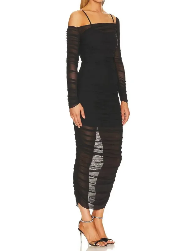 Chantae Mesh Midi Dress