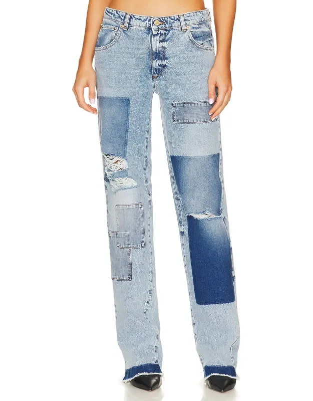 Heidi Straight Legpatch Jeans