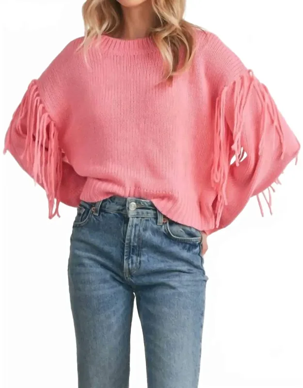 Fringe Sleeve Sweater