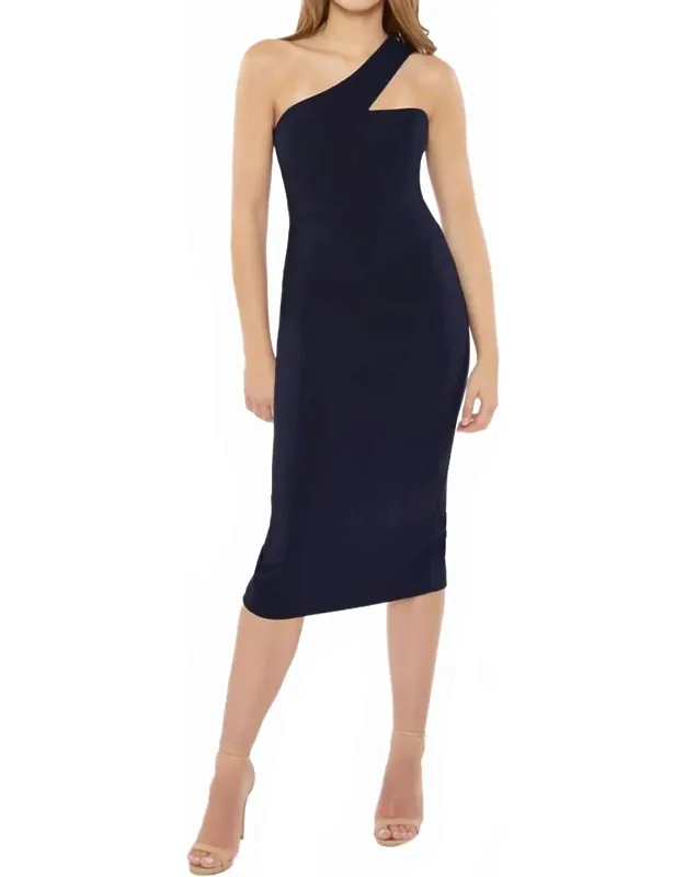 One Shoulder Midi Dress