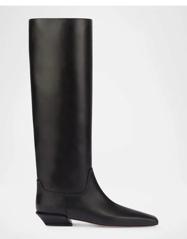Bettina Leather Knee-high Boots