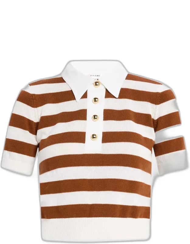 The Bold Stripe Polo Sweater