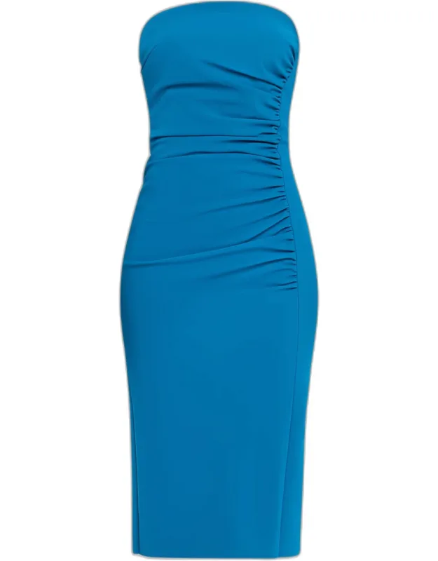 Ruched Bodycon Midi Dress