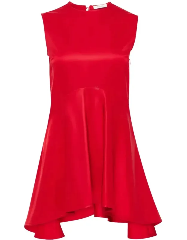 Draped Hem Sleeveless Top
