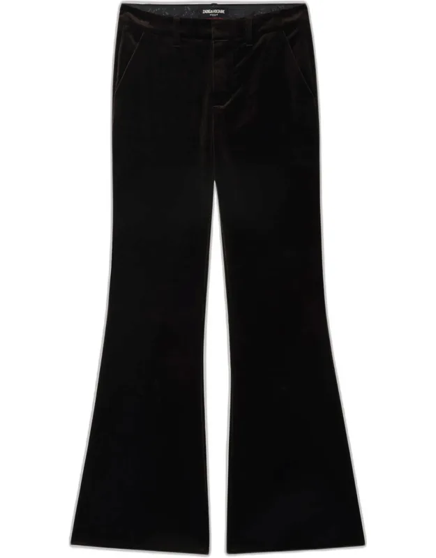 Velvet Flare Pants